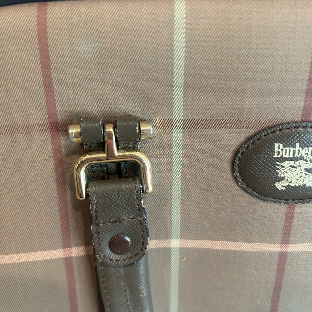 Authentic Burberry Plaid Vintage Handbag with Dark Brown Accents - Picture 3 of 13